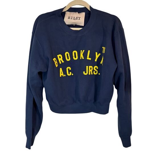 RILEY 1880 Vintage/FREE PEOPLE Navy Sweatshirt in Sz Medium - Picture 4 of 5